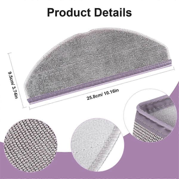 Microfiber Pads Replacement Mop Pad Compatible for L60/L60 Hybrid/L60 /L50 Series Robot Vacuum Cleaner
