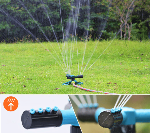 Plen vanning, automatisk 360 graders roterende hagesprinkler Sp