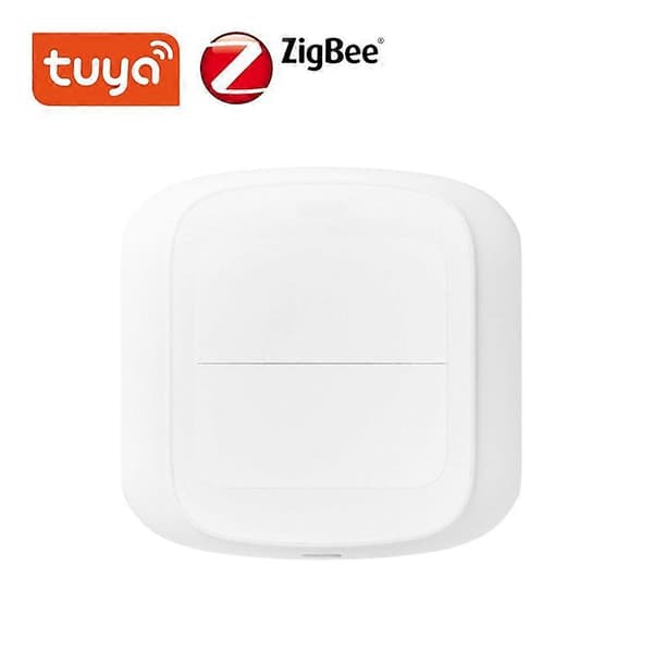 Tuya Zigbee 2-veis Sceneknapp Bryter Trykk Fjernkontrollpanel Smart Hjem Kobling Automatisering Scenekontroller Zigbee Versjon