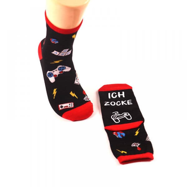Funny Socks, Gaming Socks with \"Please Don't Disturb I'm Gaming\" Text, 2 Pairs