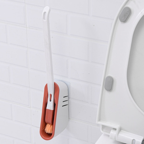 Multifunctional Non-Marking Wall-Mounted No Dead Ends Multi-Way Bathroom Base Brush Set Green