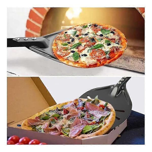 Pizza Turner with Long Handle, Aluminum, Non-Stick, Pizza Peel, Scratch-Resistant Pizza Peel