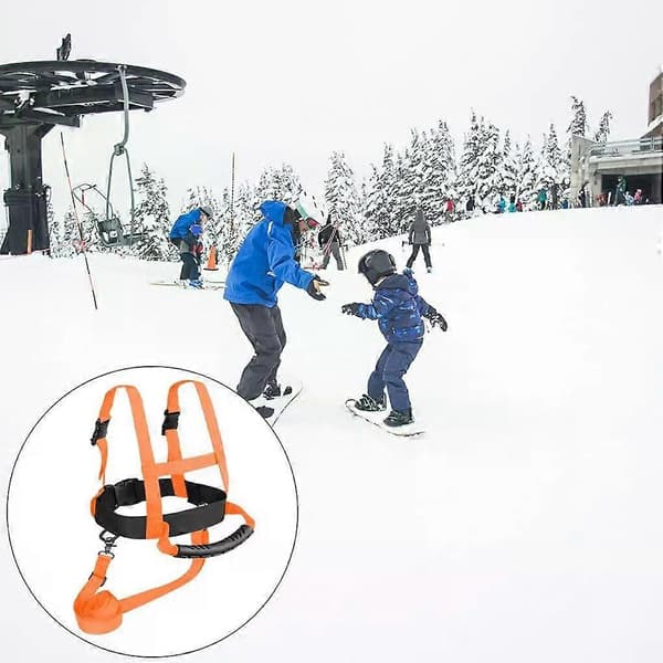 Nylon Skidsele för barn Snowboardtränare Hastighetskontroll med axelrem Skidsele för barn orange