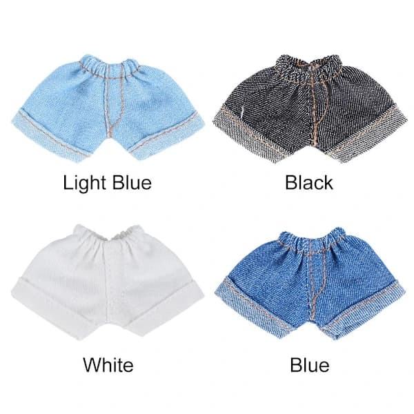 Jeansshorts Læderbukser Shorts BLÅ Blå[XJ]