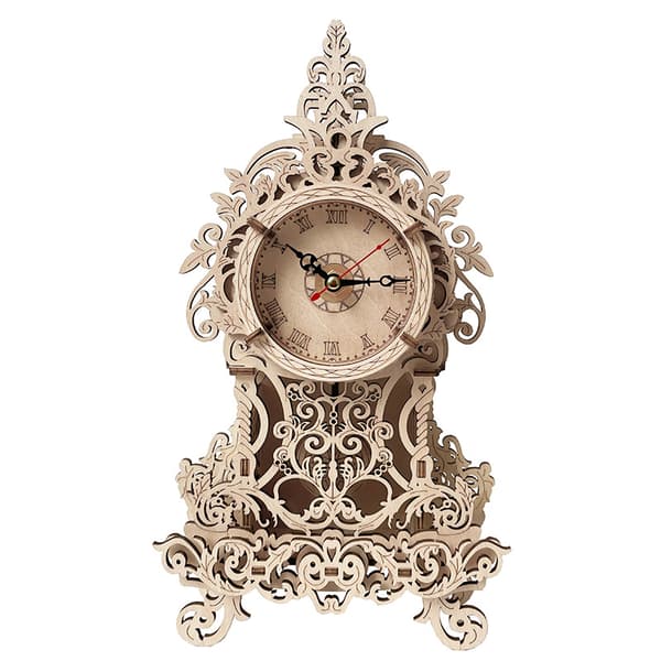 3D Wooden Puzzle Clock Models for Adults to Build, Desk Clock