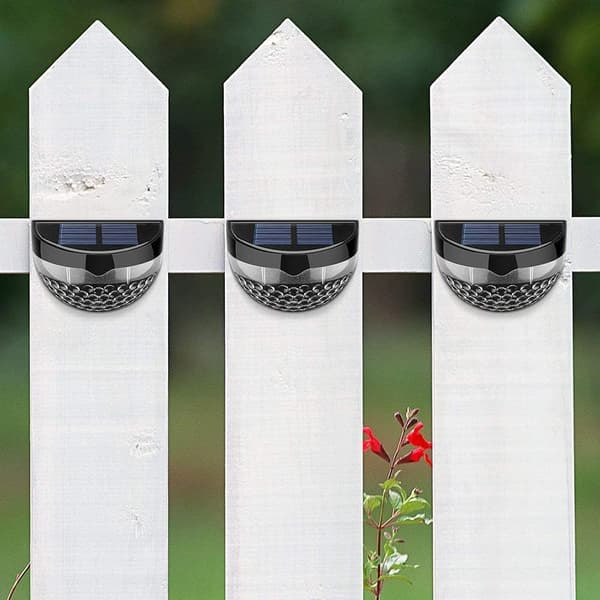 Solar Powered Fence Lights | Cordless, Waterproof, Perfect for Deck, Stairs, Patio, Walkway, Steps (8-Pack)