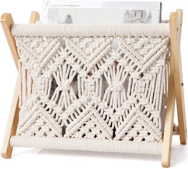 Macrame-lehtiteline Boho-lehtiteline Itsenäinen säilytys Ba