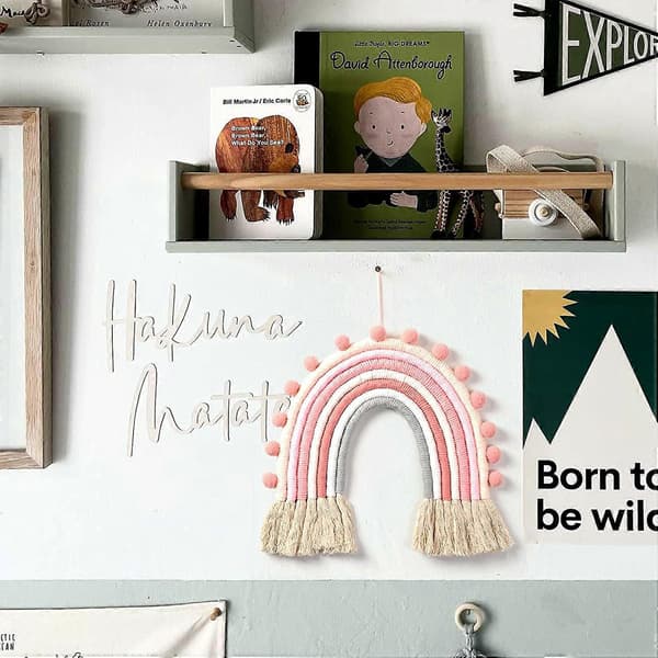 Regnbåge väggdekor spets väggbonad flickrum boho liten gobeläng barnkammare inredning