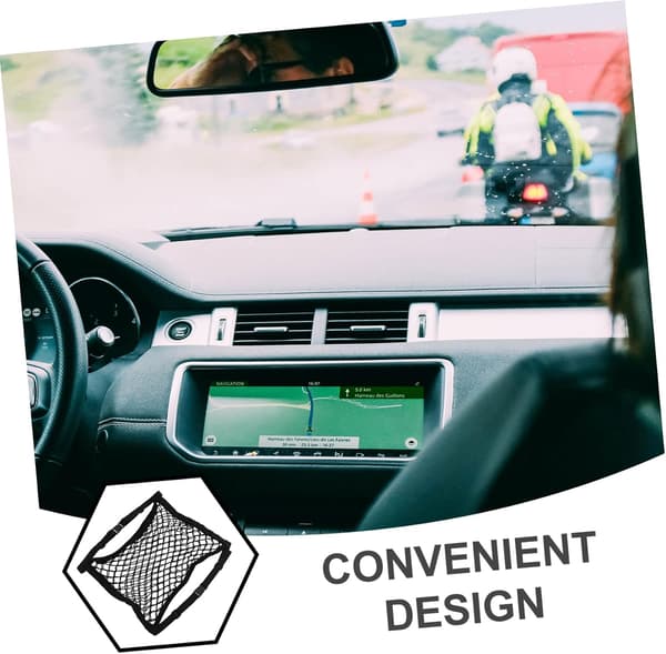 Bil foran sædearrangør med dobbelt netrum og multifunktionelt design af polypropylenlatex til effektiv opbevaring i interiøret -
