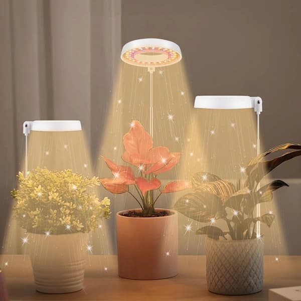 LED Grow Light Adjustable Ring Plant Light USB Powered for Indoor Plants Warm White 1-pack 1pc Lights 1pc Lights 1pc Lights 1pc Lights