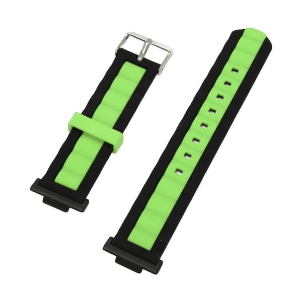 Silicone Wristband Adjustable Waterproof Elastic Replacement Strap for Watch FIT 2 Black Green