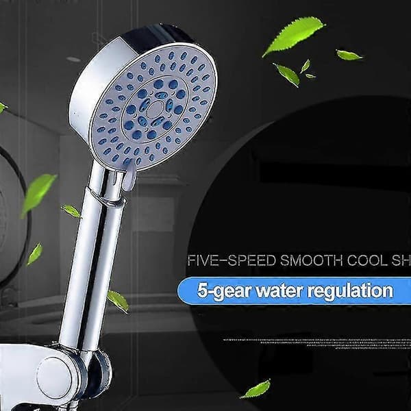 5-Speed Water Regulation Handheld Shower Head for Bathroom with Rain Effect Q