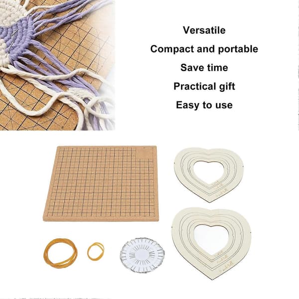 Macrame Board with Grid Reusable DIY Braiding Board with Pins for Bracelet Jewelry Making