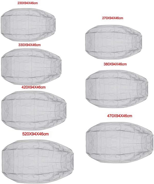 2 sølv båtdeksler 270*94*46cm (210D)