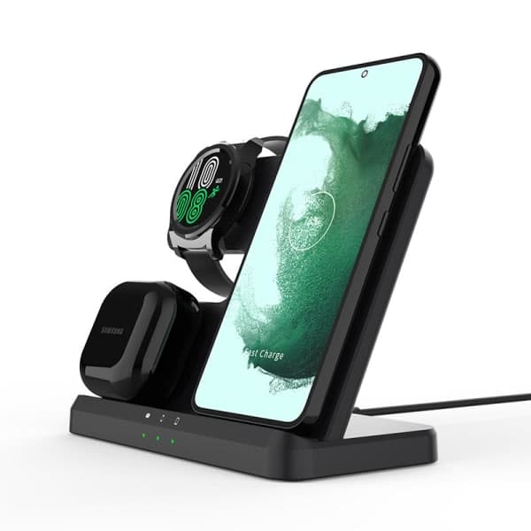 TG Trådløs Opladningsstation til iPhone 3-i-1 Oplader til Samsung I