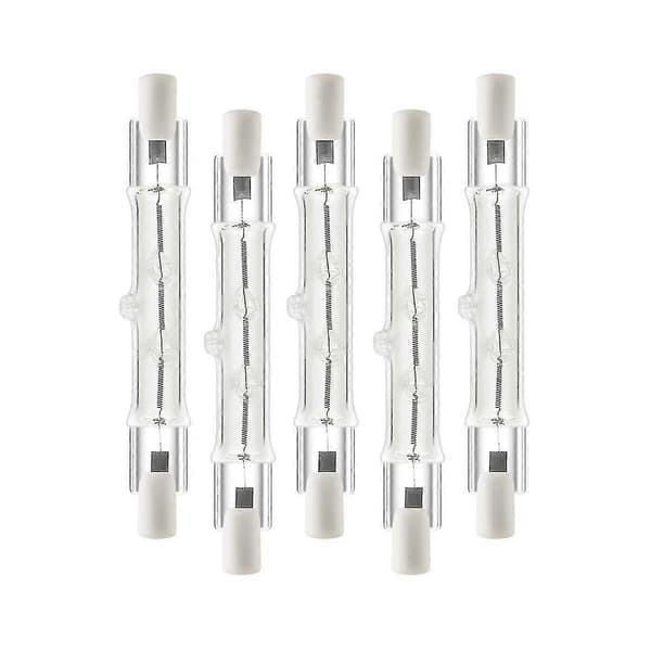 5-pack R7s 118mm 300W 230V, R7s Halogen Linear Light Source, Dimmable Halogen Lamp Compatible with Cons