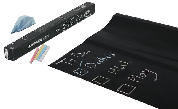 2 x Removable Blackboard Sticker with 5 Chalks Self-Adhesive