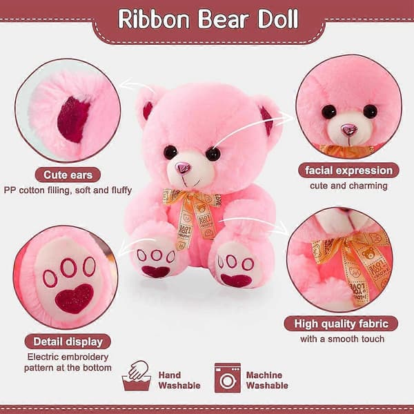 Kjempebamse Baby Kawaii Rosa Søt Bamse Kosedyr Leker Bamse Valentinsdag Bursdagsgaver til Kvinner 50cm