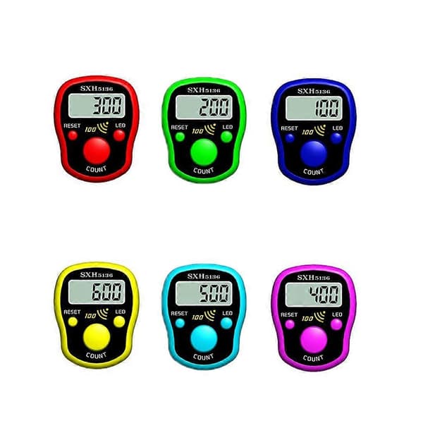 Mini Fingerteller Tilbakestillbar Digital LED Elektronisk Håndholdt Teller [DB]