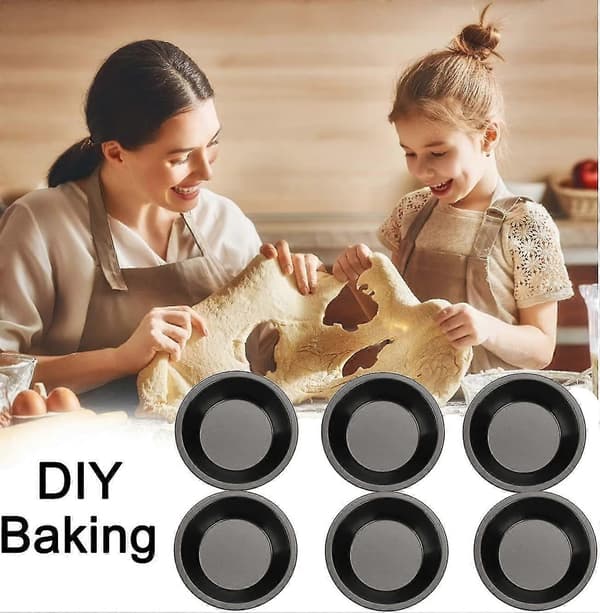 Individual Pie Molds Round Mini Tartlet Molds Non-Stick Coating Quiche Baking Molds