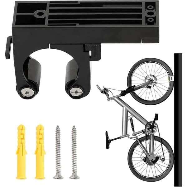 Adjustable Mountain Bike Parking Clip, Bicycle Storage System, Space-Saving Parking Buckle (Black)