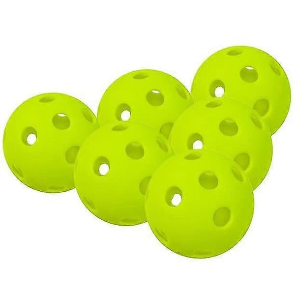 12-pack 26-håls pickleballbollar för inomhusbruk, grön