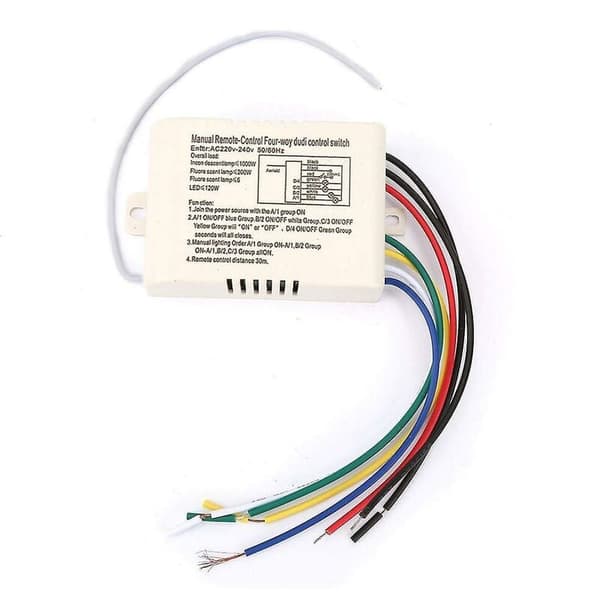 Way Wireless Remote Control Switch 220V Digital Wall Receiver Transmitter Module Remote Wall Switch+Transmitter Receiver for Lamps