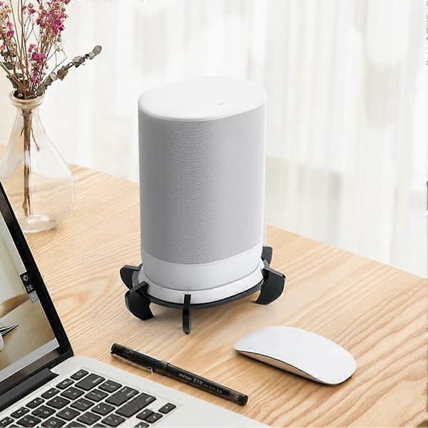 1 stk. Akryl højttalerstativ til Sonos Move, Pladsbesparende design, Skridsikker stabilitet, Sort
