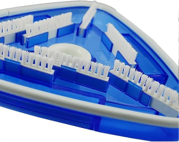 Pool Vacuum Head, Triangular Pool Vacuum Head Dirt Suction Head with Brush for Pool Bath Pool Garden