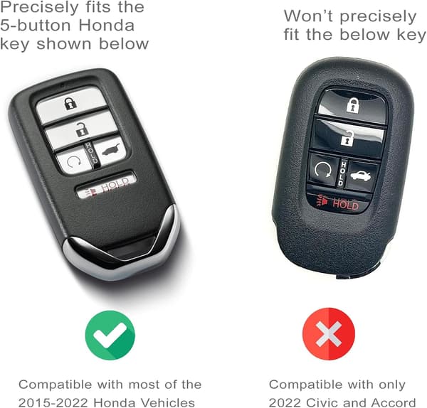 Til HONDA Honda 10. generations nye Civic 5-knaps silikone nøgle