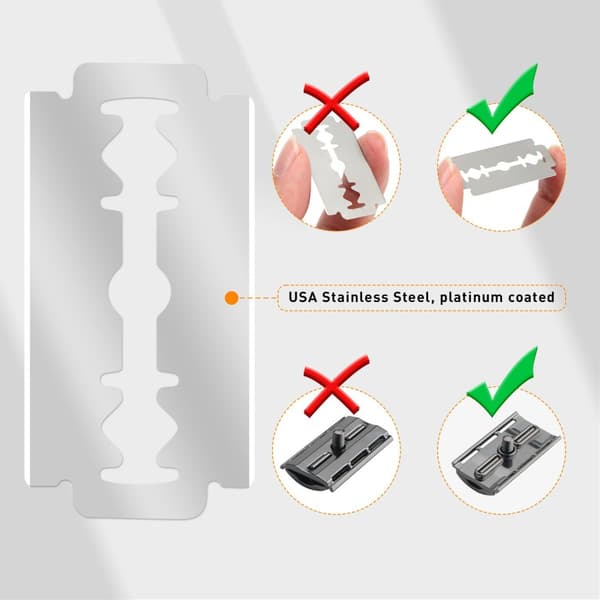 Twin Manual Razors for Smooth Skin, Multiple Colors Available Silver Silver Silver