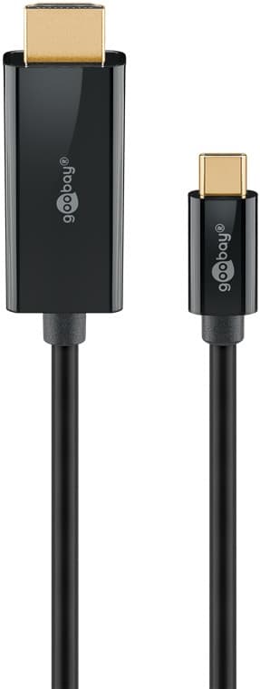 USB-C™ til HDMI™-kabel, 1 m, svart