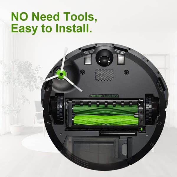 Erstatningstilbehør Hovedbørste til iRobot Roomba i7 i7+ / i7 Plus E5 E6 E7 Støvsuger Reservedele med 4 Gummibørster