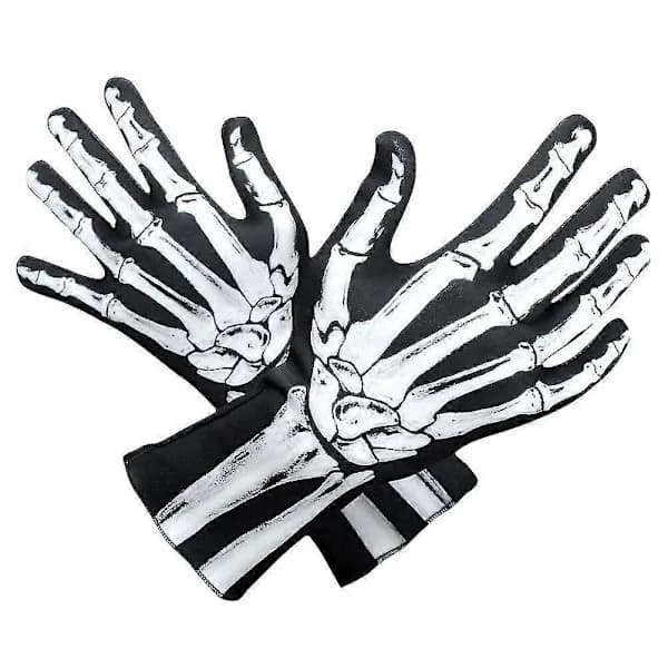 Vantar Halloween Skelett Handskar Halloween Kostym Handskar Skelett Kostym Skräck Benhandskar