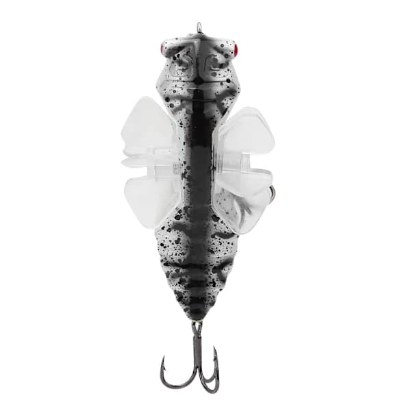 Hard Fishing Lure Bionic Cicada Shape Fishing Bait with Rotating Propeller Treble Hook 7.5cmY238-6[CO]