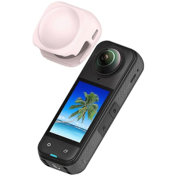 For Insta360 X5 X4 Anti-Scratch Camera Lens Cover Flexible Silicone Case - Light Pink