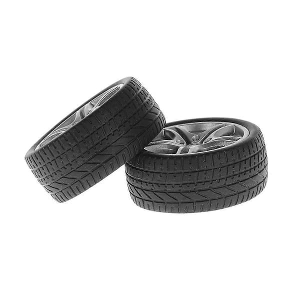 4 stk 48 mm simuleringsgummihjul dæk hjul legetøjsmodel DIY RC reservedele