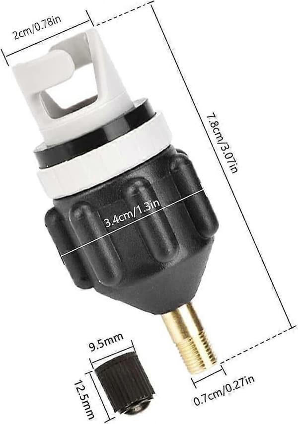 Pumpadapter Uppblåsningsventilomvandlare Roddluftventil Tillbehör Vanlig Standard Pumpadapter för Kajak/Surfbräda [DB]