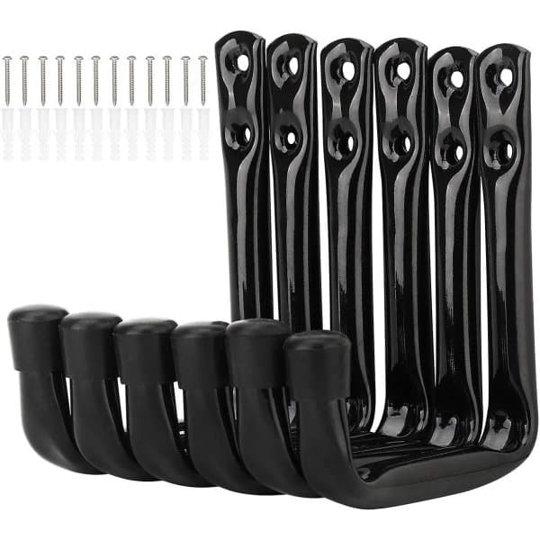 6-pack Heavy Duty Garage Storage Hooks - 11.5 cm x 10 cm