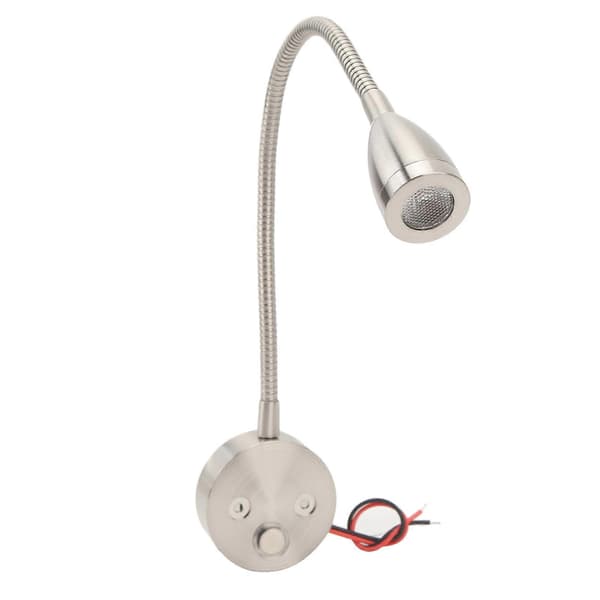 RV Reading Light LED Adjustable Brightness Touch Control Bedside Lamp for Boat Yacht DC12 to 24V Nickel Plating [DB]