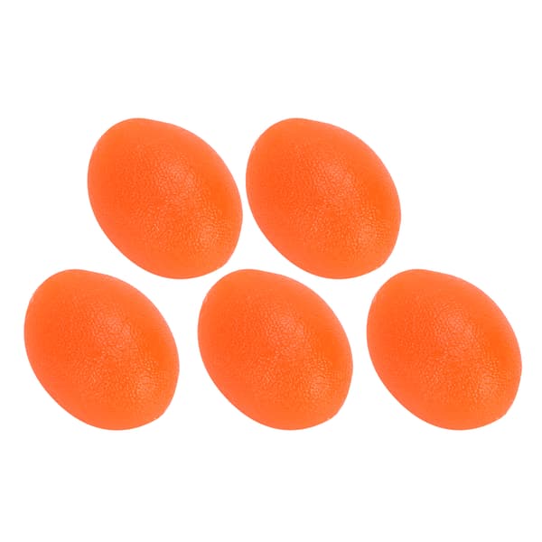 5 st silikonhandgreppsboll handledsträning styrketräning massagegreppsförstärkare orange (20 grader) äggform (oval)