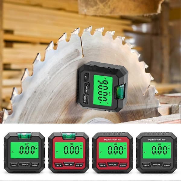 360 Magnetic Digital Angle Finder Meter Inclinometer Level Gauge Without horizontal bubbles Black Without horizontal bubbles Black