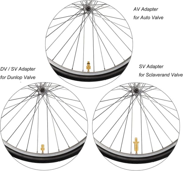 10 stk. cykelpumpeventiladaptere, cykelventiladapter til