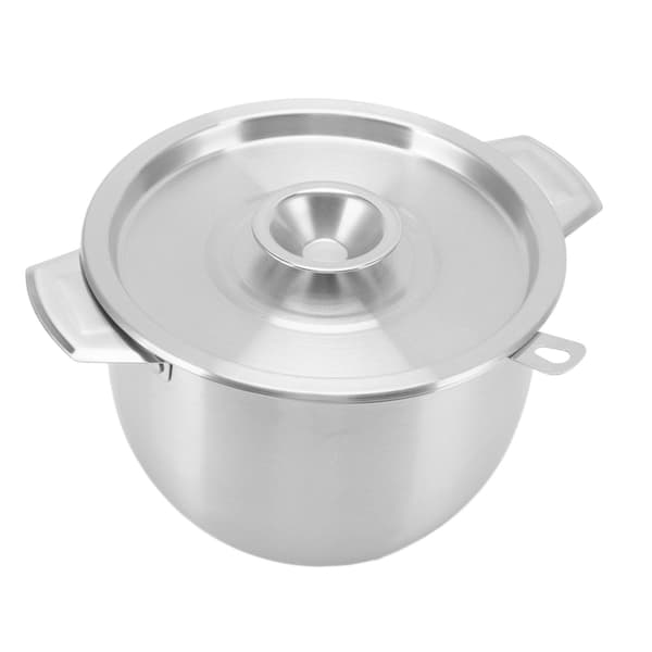2.8L Household Oil Filter Pot Stainless Steel Strainer Storage Tank Kitchen Accessory with Filter Mesh Lid Silver