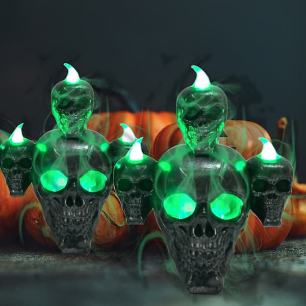 2022 New Halloween Skull with Light Decorations Halloween Decor