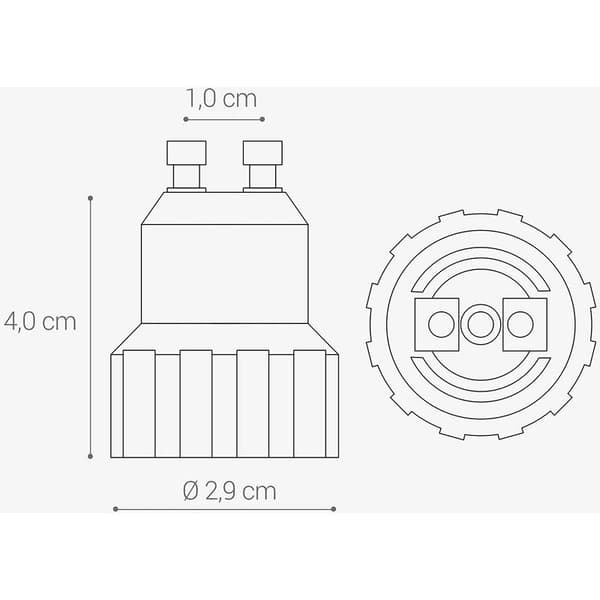 4x Sokkeladapter - GU10 til E14 Sokkelkonverter - Bajonettfatning Lampeholderadapter for LED Halogenlampe