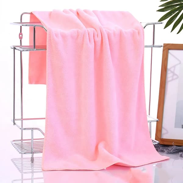 Professional Quick Dry Microfiber Hair Salon Towel 2-Pack (Light Pink)