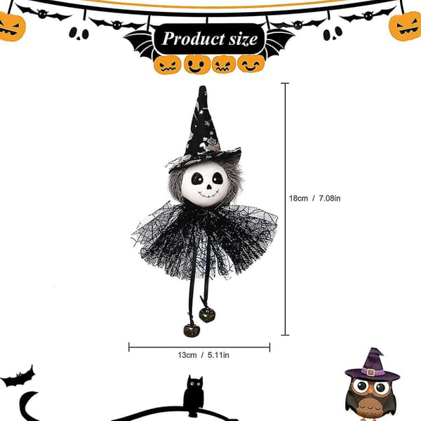 4-pak Halloween Dekoration Spøgelse Græskar Sort Kat Hængende Pynt bd