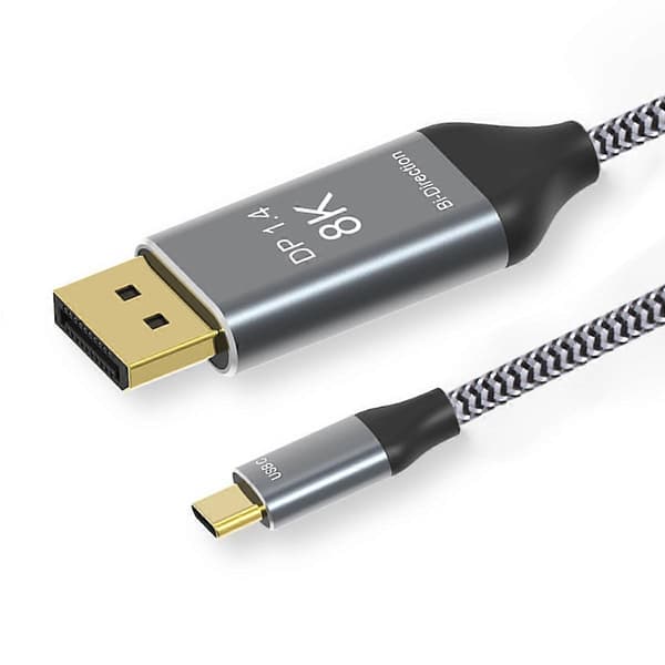 UC-129-DPM 1,8 m Vendbar DisplayPort DP Kilde til USB 3.1 Type C Han 8K HDTV-kabel til Laptop