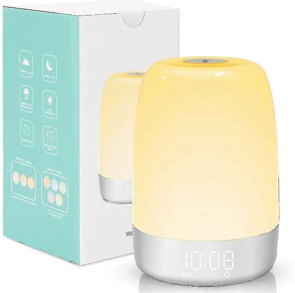 Wake-up Light Simulates Natural Sunrise, Alarm Clock, Desk Lamp, LED Night Light